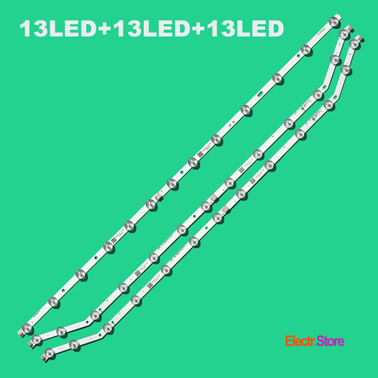 LED Backlight Strip Kits Kits, 2013SVS40, D3GE-400SMA-R2/D3GE-400SMB-R3, BN96-28766A/BN96-28767B, 13/13/13 LED (3pcs/kit), for TV 40" 40" BN96-28766A BN96-28767B D3GE-400SMA-R2 D3GE-400SMB-R3 LED Backlights Samsung Electr.Store