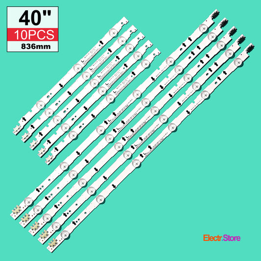 LED Backlight Strip Kits, 2014SVS_UHD_40_3228, BN96-30449A, BN96-30450A, D4GE-400DCA-R2, D4GE-400DCB-R2 (10 pcs/kit), for TV 40" 2014SVS_UHD_40 40" D4GE-400DCA-R2 D4GE-400DCB-R2 LED Backlights Samsung Electr.Store