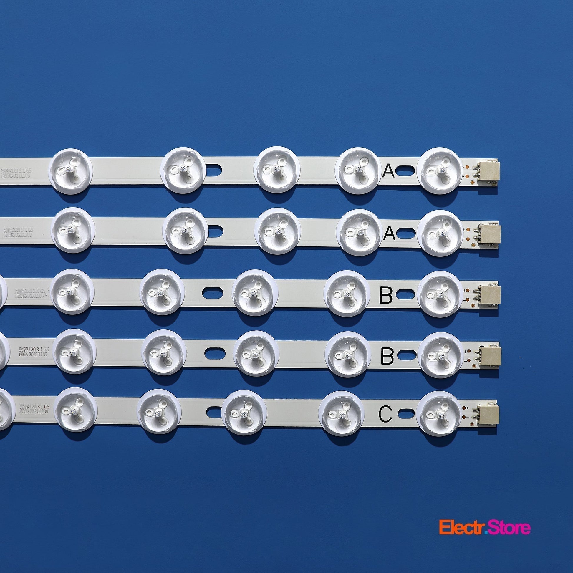 LED Backlight Strip Kits, 40" NDV REV1.0 A/B/C (5 pcs/kit), for TV 39", 40" Orion: 40FBT3000D 39"40" 40" NDV Funai Hyundai JVC LED Backlights ORION PHILIPS Sharp Telefunken Toshiba Electr.Store