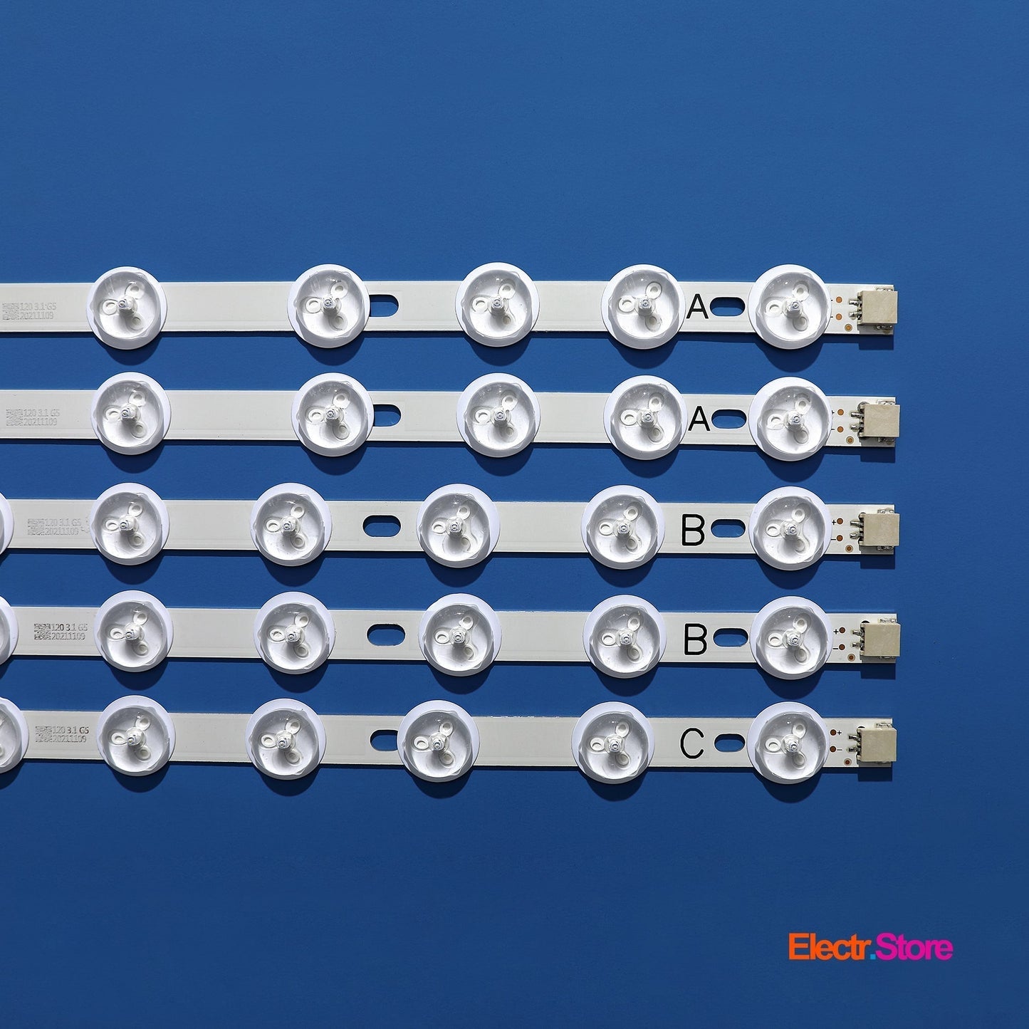 LED Backlight Strip Kits, 40" NDV REV1.0 A/B/C (5 pcs/kit), for TV 39", 40" Sharp: LC-39LD145V, LC-39LE145E 39"40" 40" NDV Funai Hyundai JVC LED Backlights ORION PHILIPS Sharp Telefunken Toshiba Electr.Store