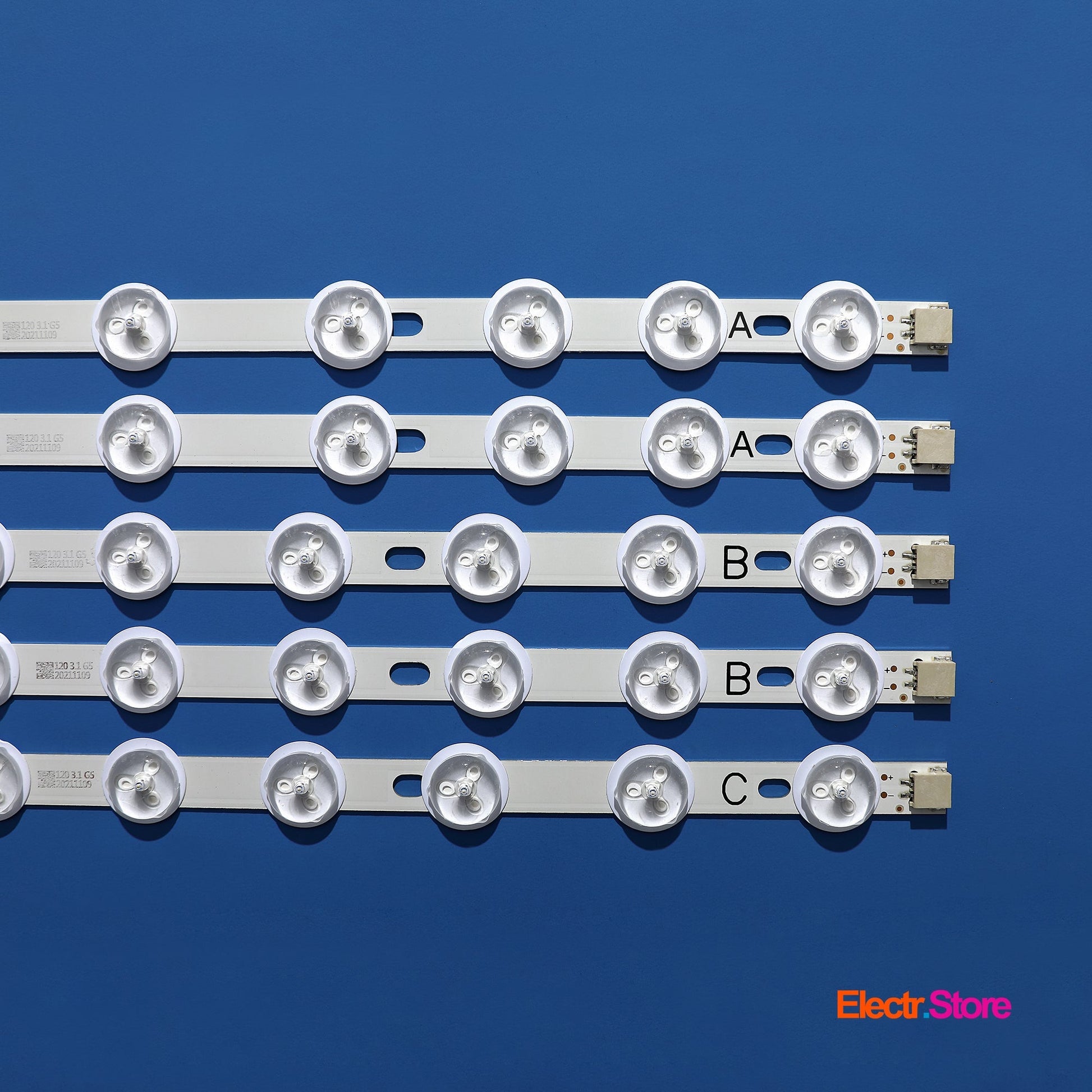 LED Backlight Strip Kits, 40" NDV REV1.0 A/B/C (5 pcs/kit), for TV 39", 40" PANEL: VES390UNDA-01 39"40" 40" NDV Funai Hyundai JVC LED Backlights ORION PHILIPS Sharp Telefunken Toshiba Electr.Store