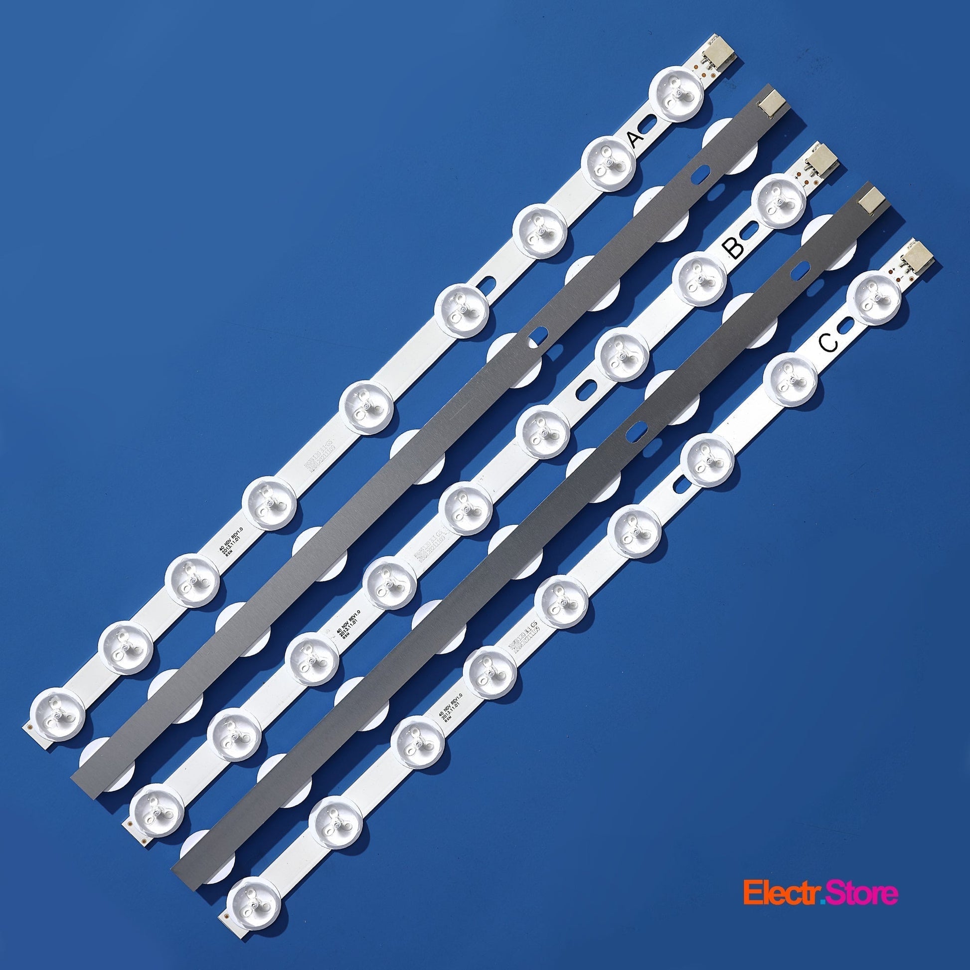 LED Backlight Strip Kits, 40" NDV REV1.0 A/B/C (5 pcs/kit), for TV 39", 40" Telefunken: D39F185N3C, D40F182C3C 39"40" 40" NDV Funai Hyundai JVC LED Backlights ORION PHILIPS Sharp Telefunken Toshiba Electr.Store