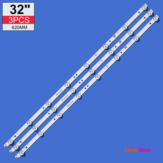 LED Backlight Strip Kits, 4708-K320WD-A4213K01, K320WD A4 (3 pcs/kit), for TV 32" TCL: LE32D59 32" 4708-K320WD-A4213K01 K320WD A4 LED Backlights PHILIPS TCL Electr.Store