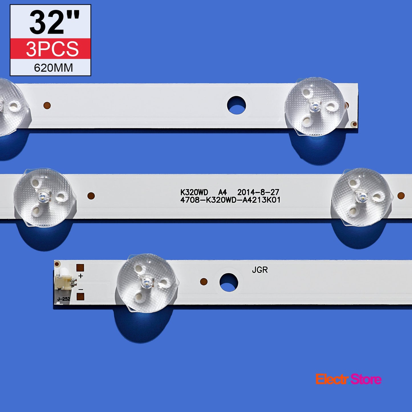 LED Backlight Strip Kits, 4708-K320WD-A4213K01, K320WD A4 (3 pcs/kit), for TV 32" TCL: LE32D59 32" 4708-K320WD-A4213K01 K320WD A4 LED Backlights PHILIPS TCL Electr.Store