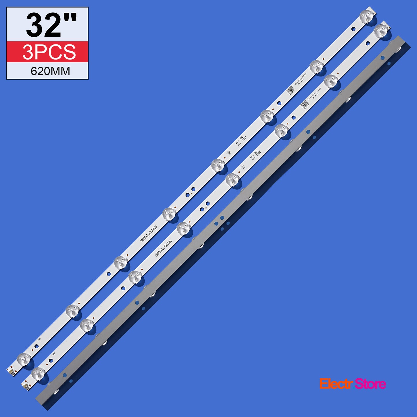 LED Backlight Strip Kits, 4708-K320WD-A4213K01, K320WD A4 (3 pcs/kit), for TV 32" 32" 4708-K320WD-A4213K01 K320WD A4 LED Backlights PHILIPS TCL Electr.Store