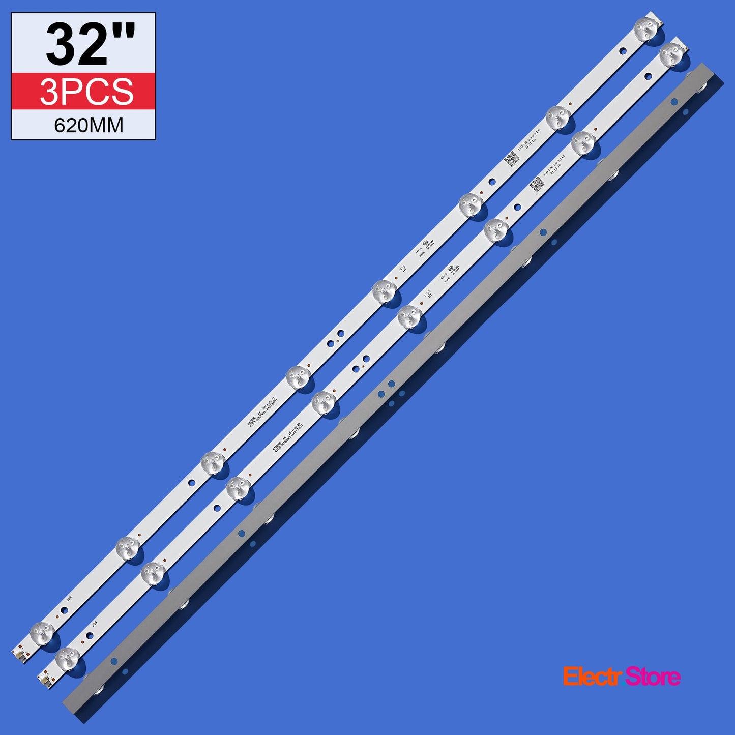 LED Backlight Strip Kits, 4708-K320WD-A4213K01, K320WD A4 (3 pcs/kit), for TV 32" TCL: LE32D59 32" 4708-K320WD-A4213K01 K320WD A4 LED Backlights PHILIPS TCL Electr.Store