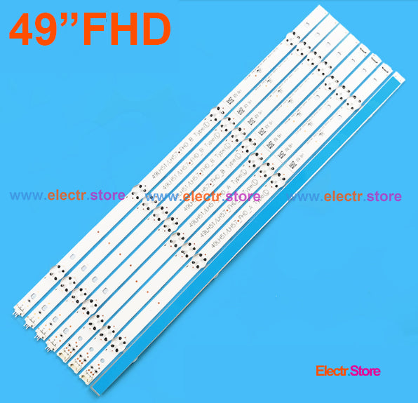 LED Backlight Strip Kits, LG Innotek 15.5Y 49"_FHD, 49LH51/LH57_FHD (8 pcs/kit), for TV 49" 49" 49"_FHD 49LH51 LED Backlights LG LH57 Electr.Store