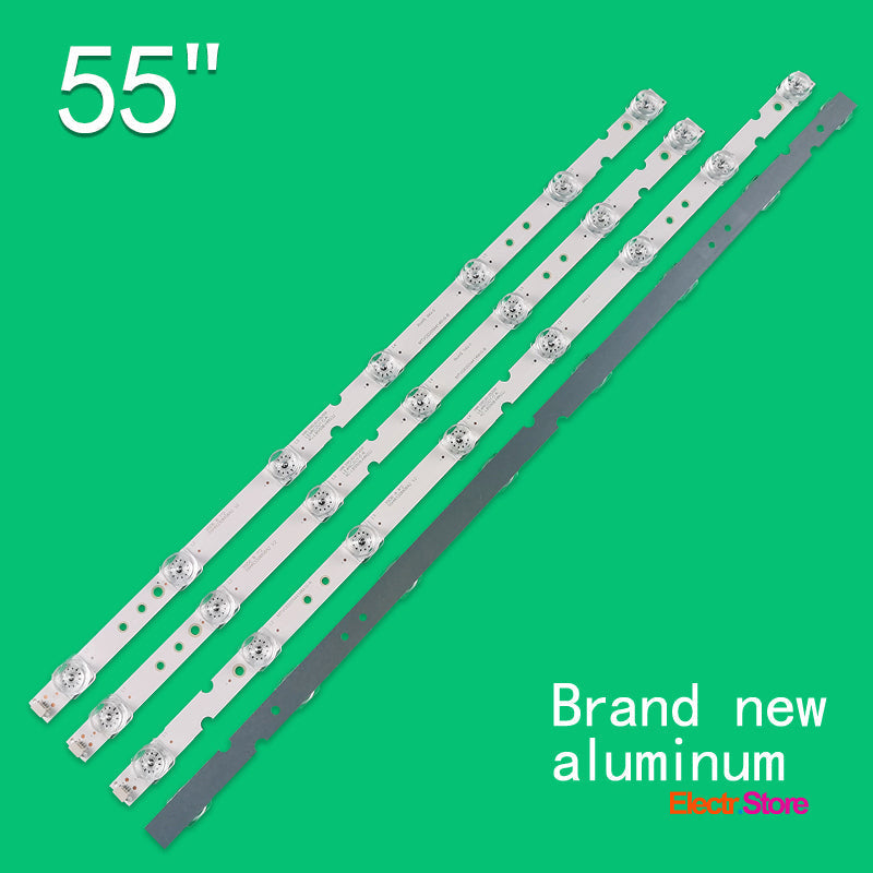 LED Backlight Strip Kits, 55HR330M08A2 V2, 55HR330M07B2 V2, 4C-LB5508-HR03J, 4C-LB5507-HR03J (4 pcs/kit), for TV 55" THOMSON: 55UC6316, U55P6006, U55P6066, U55P6046 4C-LB5507-HR03J 4C-LB5508-HR03J 55" 55HR330M07B2 V2 55HR330M08A2 V2 LED Backlights Multi Others TCL THOMSON Electr.Store