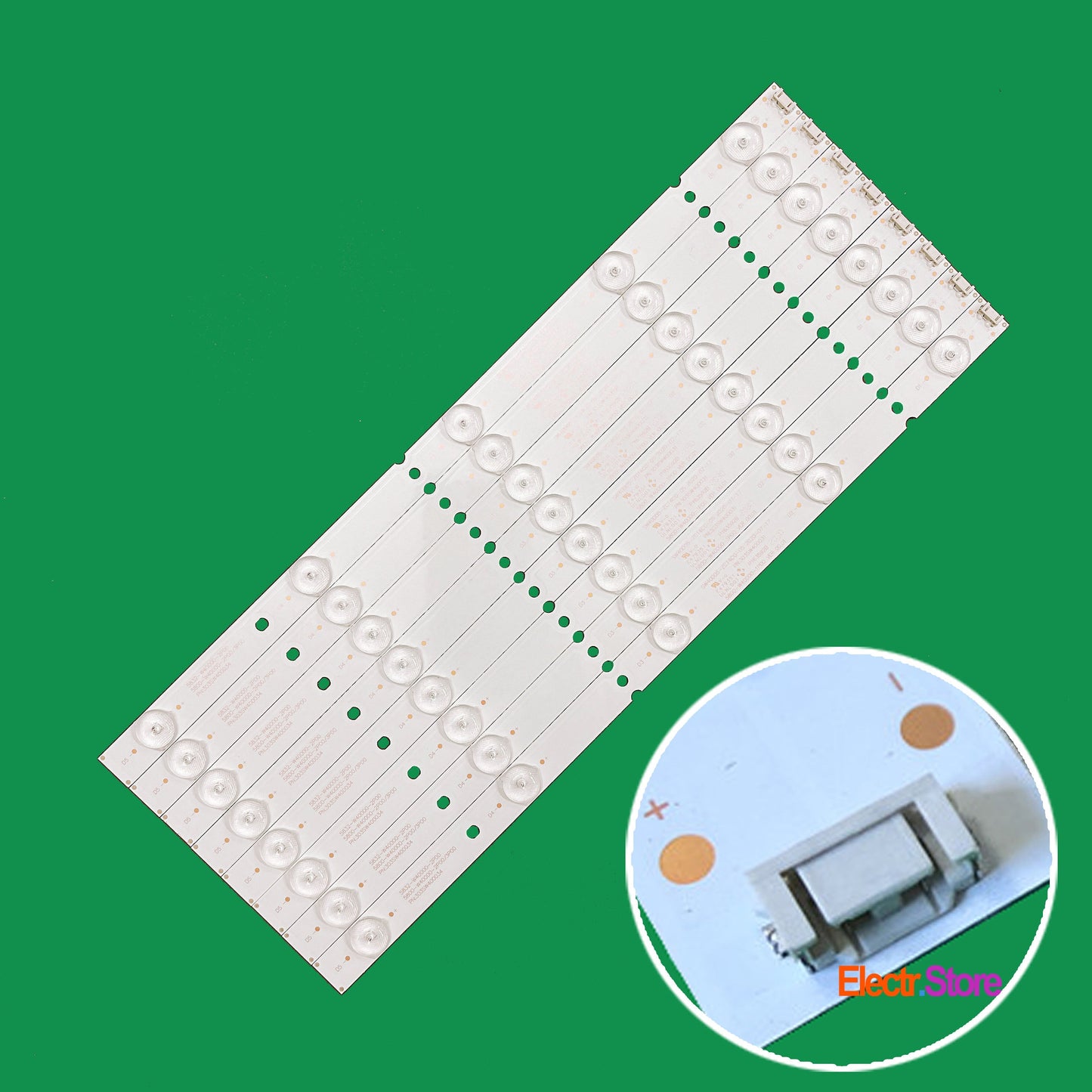 LED Backlight Strip Kits, 5800-W40000-1P00, SW40D05-ZC14CG-05, 303SW400031 (8 pcs/kit), for TV 40" SKYWORTH: 40E5ERS, 40E360E, 40E5CHR, 40E361W 303SW400031 40" 5800-W40000-1P00 LED Backlights Skyworth SW40D05-ZC14CG-05 Electr.Store
