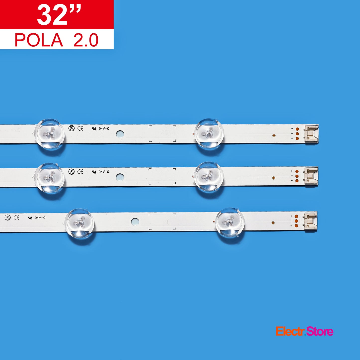 LED Backlight Strip Kits, Innotek POLA2.0 32" A/B Type, AGF78399401, 6/7/6LED (3 pcs/kit), for TV 32" 32" LED Backlights LG POLA2.0 32'' Electr.Store