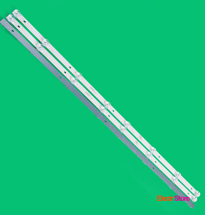 LED Backlight Strip Kits, CC02430D738V08, CC02430D738V04, 43E20_3X8_8S1P_1410_OD20 (3 pcs/kit), for TV 43" Panel: PT430CT02-1, LC430DUY 43" 43E20_3X8_8S1P_1410_OD20 CC02430D738V04 Dexp Konka LED Backlights No Brand Skyline Electr.Store