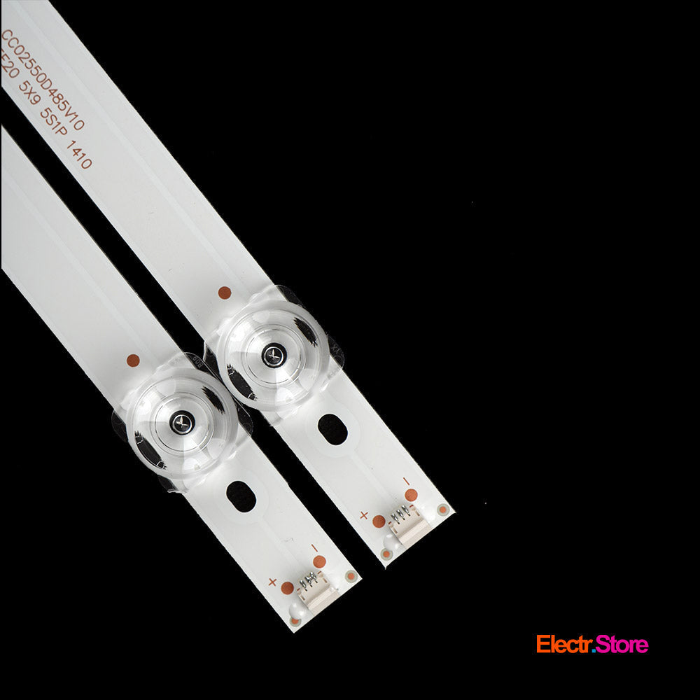 LED Backlight Strip Kits, CC02550D485V10, 55E20_5X9_5S1P_1410 (9 pcs/kit), for TV 55" Baird: TI5511DLEDDS, T550HVN05.1 55" Baird Konka LED Backlights Qantec Electr.Store