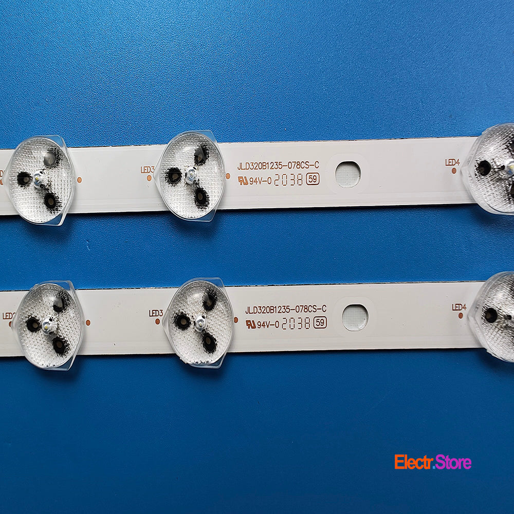 LED Backlight Strip Kits, JL.D320B1235-078CS-C, VST11LED33V (2 pcs/kit), for TV 32" PANASONIC: TX-32DS352, TX-32CW304, TX-32A300E 32" Finlux Funai Hitachi Hyundai JL.D320B1235-078CS-C JVC LED Backlights Medion ORION PHILIPS Sharp Telefunken Toshiba VST11LED33V Electr.Store