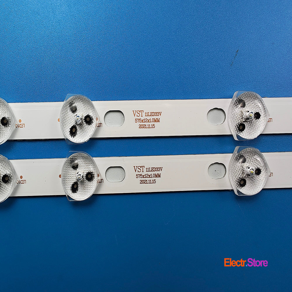 LED Backlight Strip Kits, JL.D320B1235-078CS-C, VST11LED33V (2 pcs/kit), for TV 32" PANASONIC: TX-32DS352, TX-32CW304, TX-32A300E 32" Finlux Funai Hitachi Hyundai JL.D320B1235-078CS-C JVC LED Backlights Medion ORION PHILIPS Sharp Telefunken Toshiba VST11LED33V Electr.Store