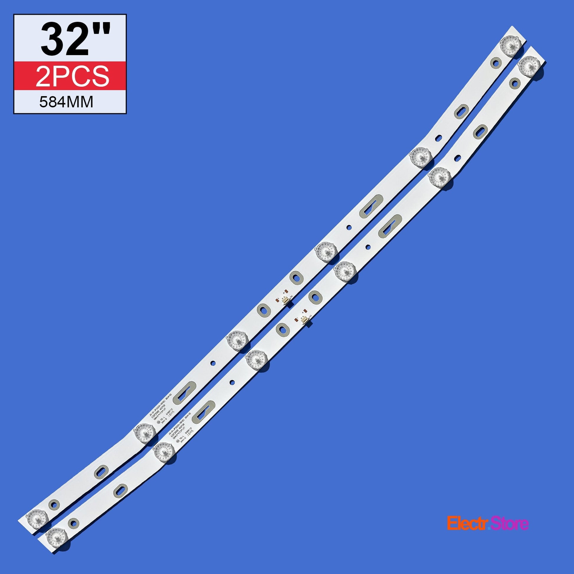LED Backlight Strip Kits, JS-D-JP3220-061EC, E32F2000, MS-L1084 (2 pcs/kit), for TV 32" ROWA: 32HD340, 32L56, 32L3, 32S1A 32" Akai E32F2000 JS-D-JP3220-061EC LED Backlights Nordmende ROWA Electr.Store