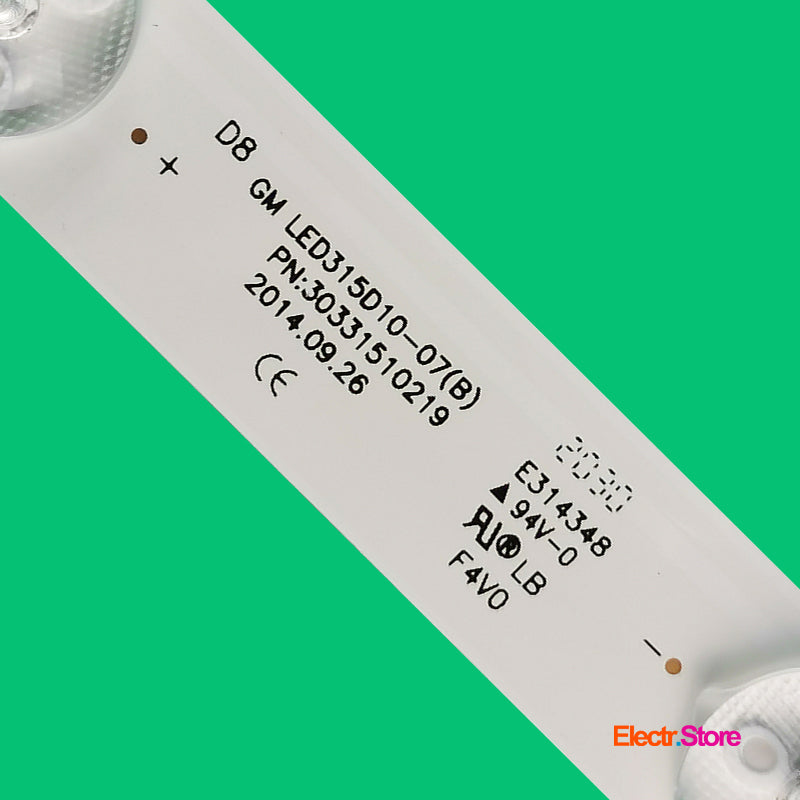 LED Backlight Strip Kits, LED315D10-07(B), 30331510219 (3 pcs/kit), for TV 32" KRUGER&MATZ: KM0232 30331510219 32" CABELTECH Haier JVC Kruger&Matz LED Backlights LED315D10-07(B) Multi Mystery Others PHILIPS SANYO SLE TCL Telefunken Vivax Electr.Store