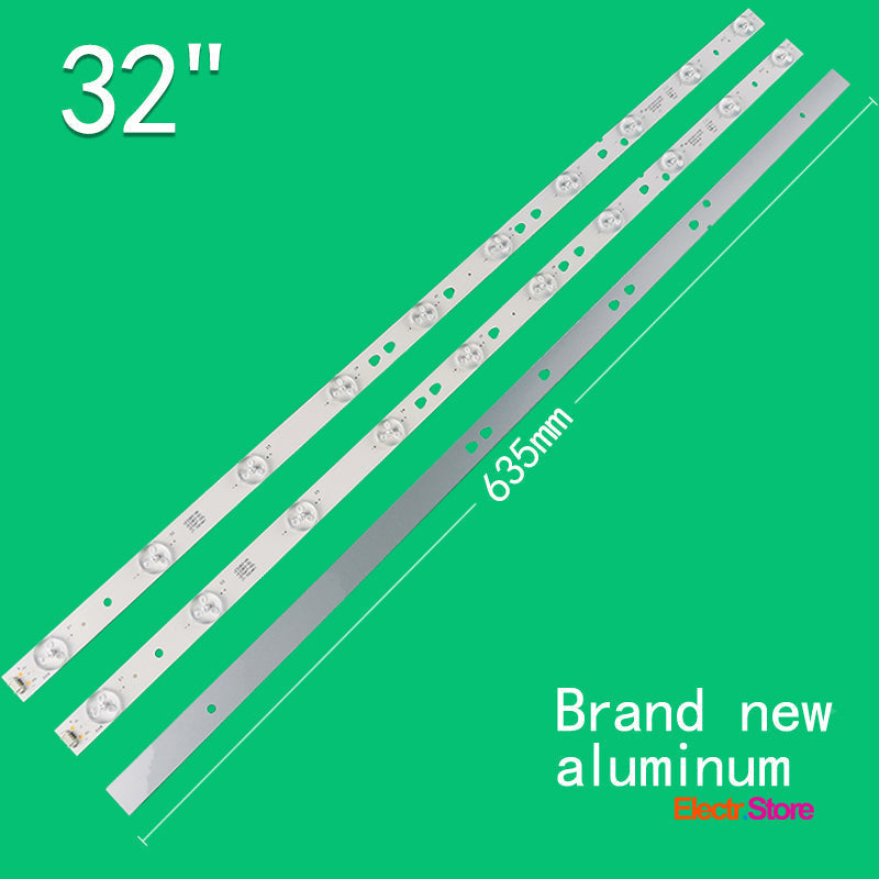 LED Backlight Strip Kits, LED315D10-07(B), 30331510219 (3 pcs/kit), for TV 32" Haier: LED32F3000W, LE32B310G, LE32B310N, LE32A7100L, LE32A31, LE32B510 30331510219 32" CABELTECH Haier JVC Kruger&Matz LED Backlights LED315D10-07(B) Multi Mystery Others PHILIPS SANYO SLE TCL Telefunken Vivax Electr.Store