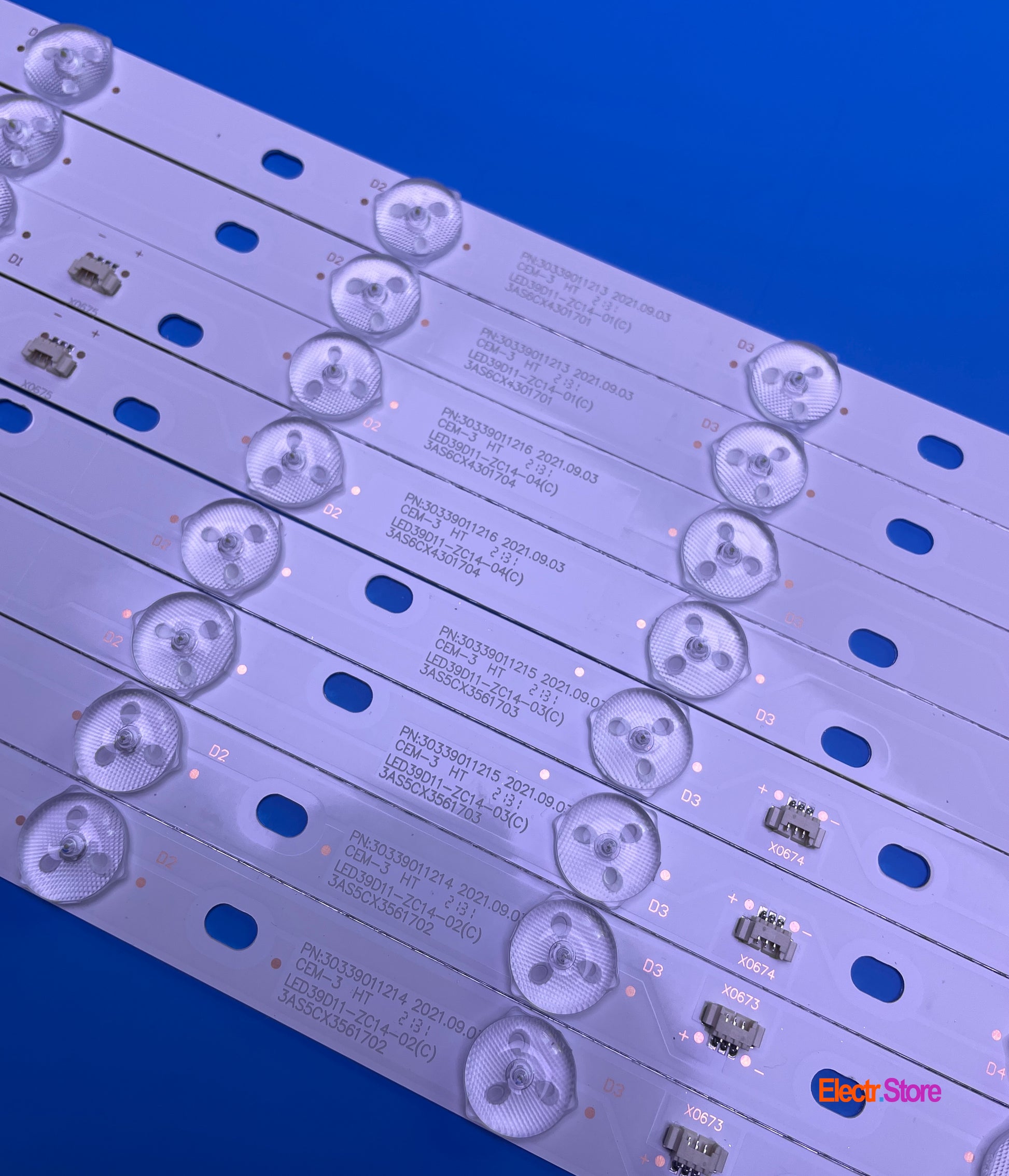 LED Backlight Strip Kits, LED39D11-ZC14-01/02/03/04, 30339011213/4/5/6 (8 pcs/Kit), for TV 39", 40" 30339011213 30339011214 30339011215 30339011216 39"40" Haier JVC LED Backlights LED39D11-ZC14-01(C) LED39D11-ZC14-02(C) LED39D11-ZC14-03(C) LED39D11-ZC14-04(C) Matrix Mystery pioneer Electr.Store