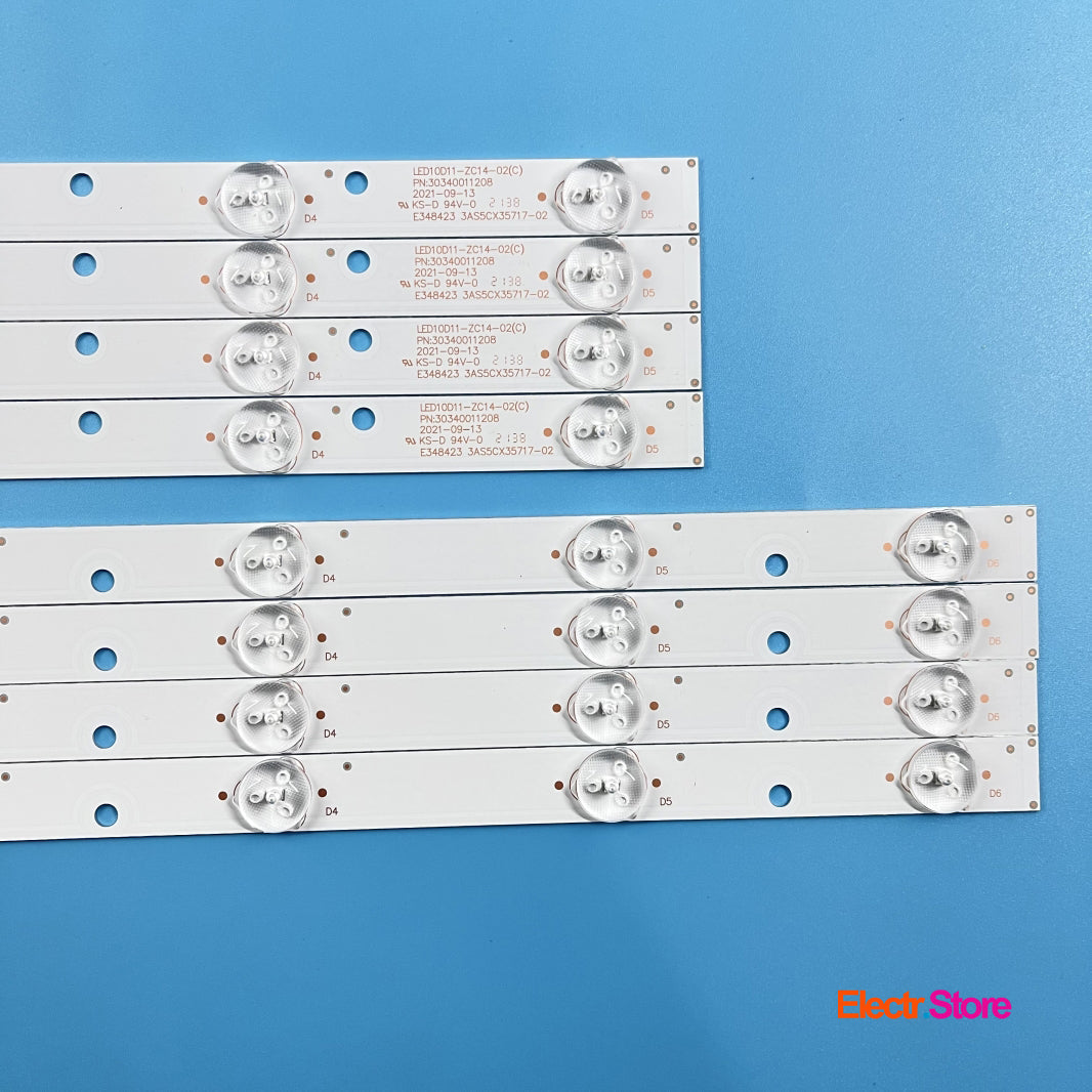LED Backlight Strip Kits, LED40D11-ZC14-01/02, 30340011207/08 (8 pcs/kit), for TV 40" TCL: LE40D8810 40" Haier LED Backlights LED40D11-ZC14-01 LED40D11-ZC14-02 TCL Electr.Store