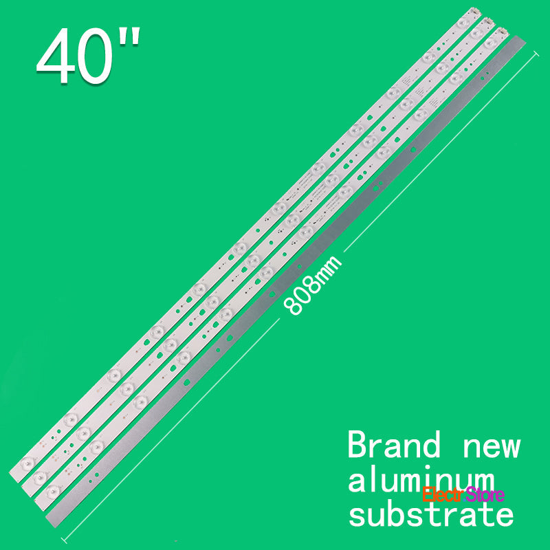LED Backlight Strip Kits, LED40D12-02/03(A), 30340012205 (4 pcs/kit), for TV 40" TCL: LE40 30340012205 40" Haier Kruger&Matz LED Backlights LED40D12-02/03(A) TCL Electr.Store