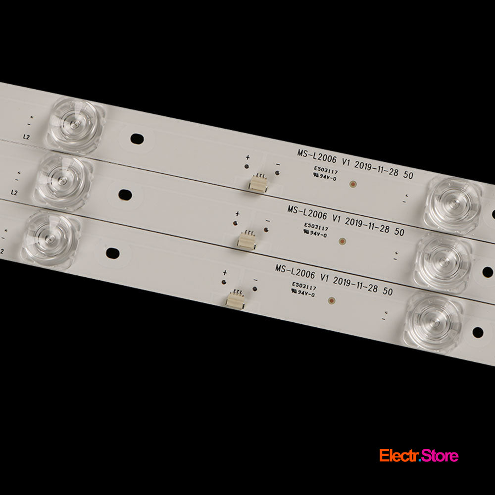 LED Backlight Strip Kits, MS-L2006 V1, 49MD2008H8, 49D2006V2W4C1B40919M-HJ-AF, CC02500D410V07, 8X49LED (8 pcs/kit), for TV 50" Amoi: LE8815A 49D2006V2W4C1B40919M-HJ-AF 49MD2008H8 50" AMCV Amoi Baird Dexp LED Backlights LG MS-L2006 V1 No Brand PHILIPS Starwind Electr.Store