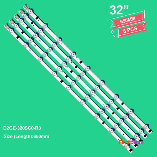 LED Backlight Strip Kits, 2013SVS32F, 2013SVS32H, BN96-28489A, BN96-25300A, BN96-25299A, D2GE-320SC0-R3 (5 pcs/kit), for TV 32" SAMSUNG: HG32NB690PF, UE32F5000AF, UE32F5050AF, UE32F5300AF 32" D2GE-320SC0-R3 LED Backlights Samsung Electr.Store