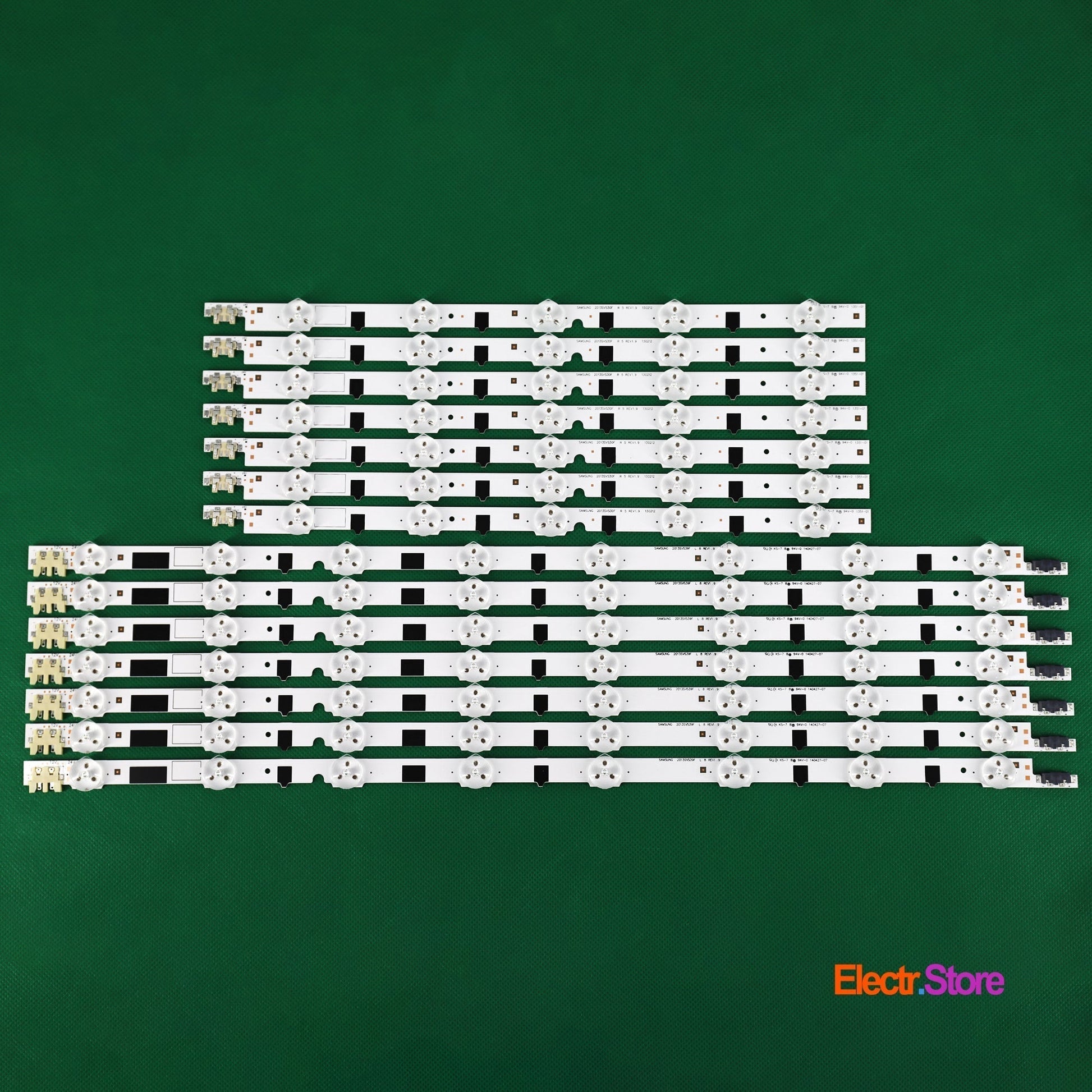 LED Backlight Strip Kits, D2GE-390SCA-R3/D2GE-390SCB-R3, 2013SVS39F_L8/R5_REV1.9 130212 (14 pcs/kit), for TV 39" SAMSUNG: UE39F5070, UE39F5570, UE39F5500 2013SVS39F 39" LED Backlights Samsung Electr.Store