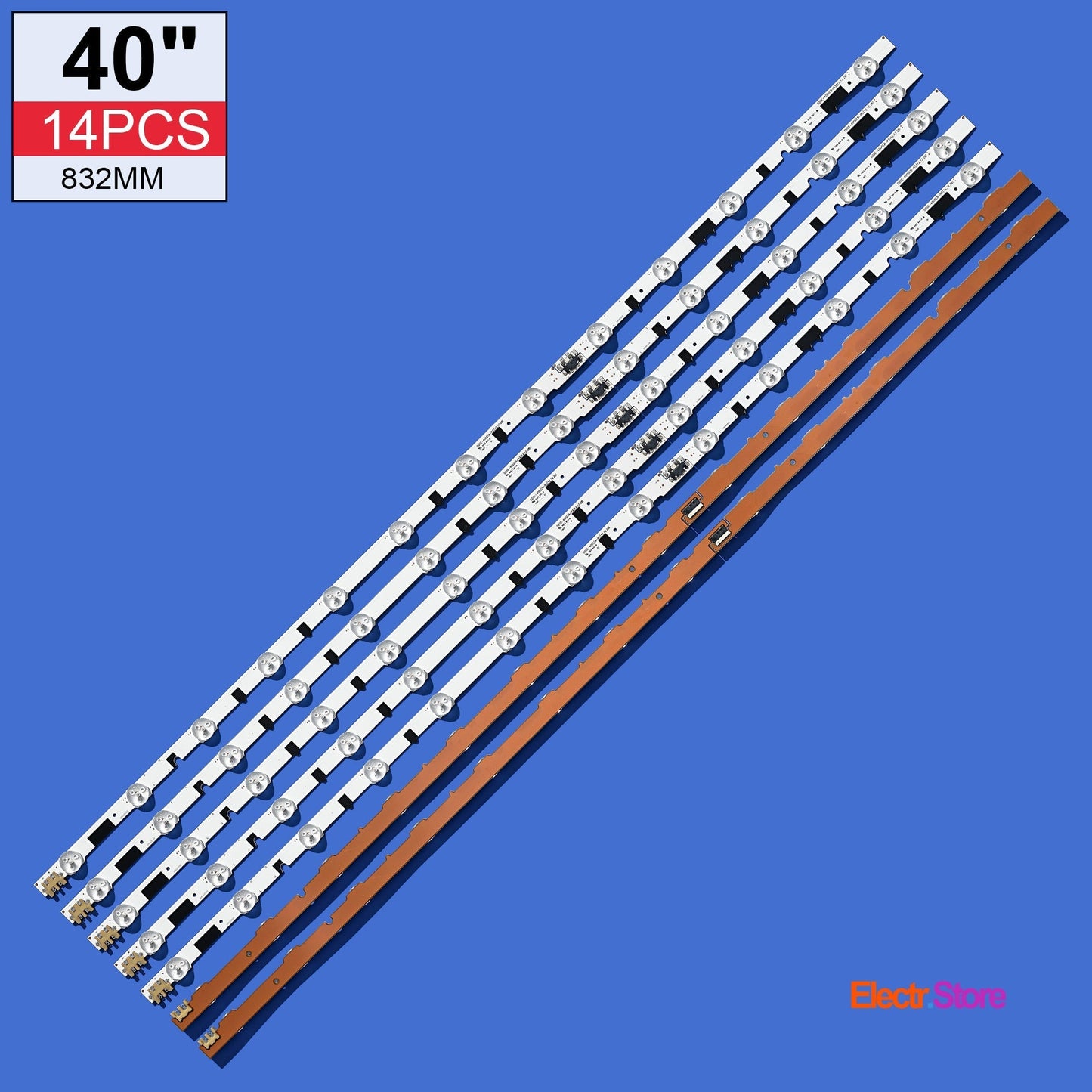 LED Backlight Strip Kits, 2013SVS40F, D2GE-400SCA-R3/D2GE-400SCB-R3, BN96-25304A/BN96-25305A (14 pc/kit), for TV 40" SAMSUNG: UN40F5500AFXZA, UN40F6300AFXZA, UN40F6350AFXZA, UN40F6400AFXZA 40" D2GE-400SCA-R3 D2GE-400SCB-R3 LED Backlights Samsung Electr.Store