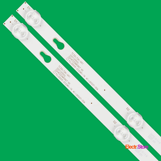 LED Backlight Strip Kits, TCL32L72A-V01, TCL32D05-ZC22AG-16, 4C-LB320T-DSA (2 pcs/kit), for TV 32" TCL: TC32L72A-V01, L32M5-AZ 32" 4C-LB320T-DSA LED Backlights LIN TCL TCL32D05-ZC22AG-16 TCL32L72A-V01 Electr.Store