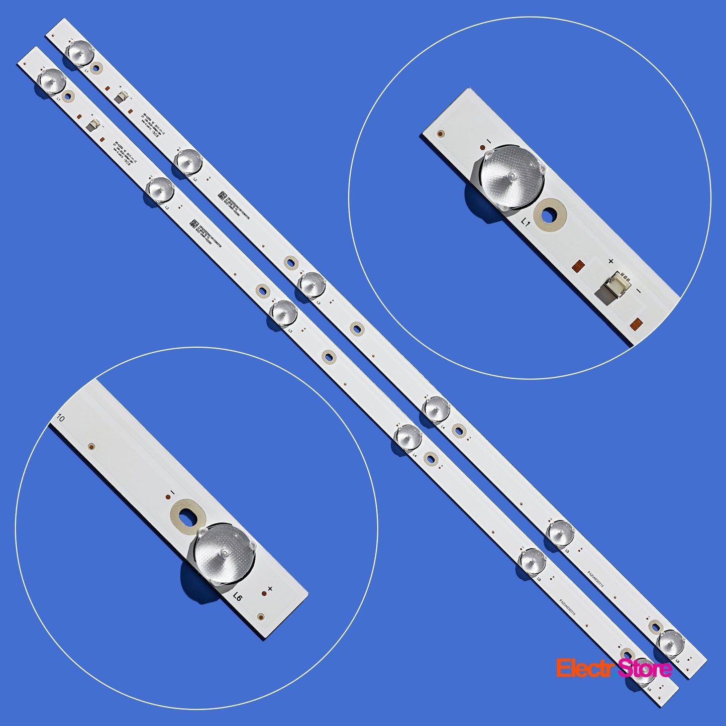 LED Backlight Strip Kits, 8D32-DNWR-A3206C, JL.D32061330-081AS-M, MS-L2202 V2 (2 pcs/kit), for TV 32" PHILIPS: 32PHH4109 32PFL3188 32" 8D32-DNWR-A3206C Arielli LED Backlights MS-L2202 V2 PHILIPS Electr.Store