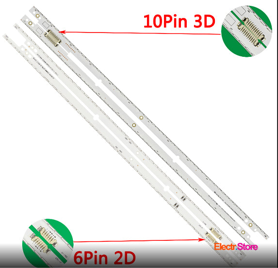 LED Backlight Strip Kits, 2012SVS46, V2GE-460SMA-R3, V2GE-460SMB-R3, 2X60LED, 10 pin, for 3D matrix (2 pcs/kit), for TV 46" 2012SVS46_7032NNB_3D 46" LED Backlights Samsung Electr.Store