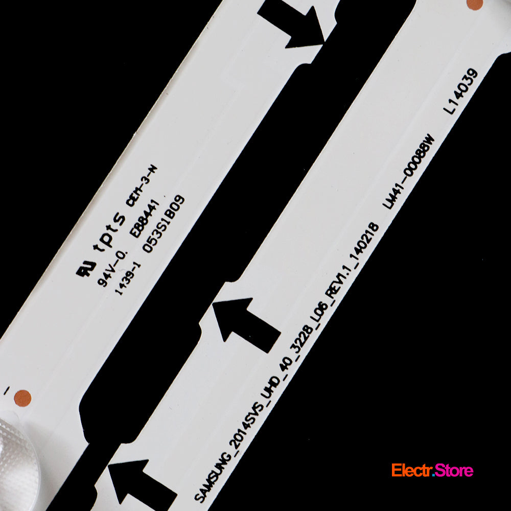 LED Backlight Strip Kits, SAMSUNG_2014SVS_UHD_40_3228, LM41-00088W, LM41-00088X (12 pcs/kit), for TV 40" SAMSUNG: UA40HU5908, UA40HU5920, UA40HU6000, UA40HU6006 2014SVS_UHD_40 40" LED Backlights LM41-00088W LM41-00088X Samsung Electr.Store
