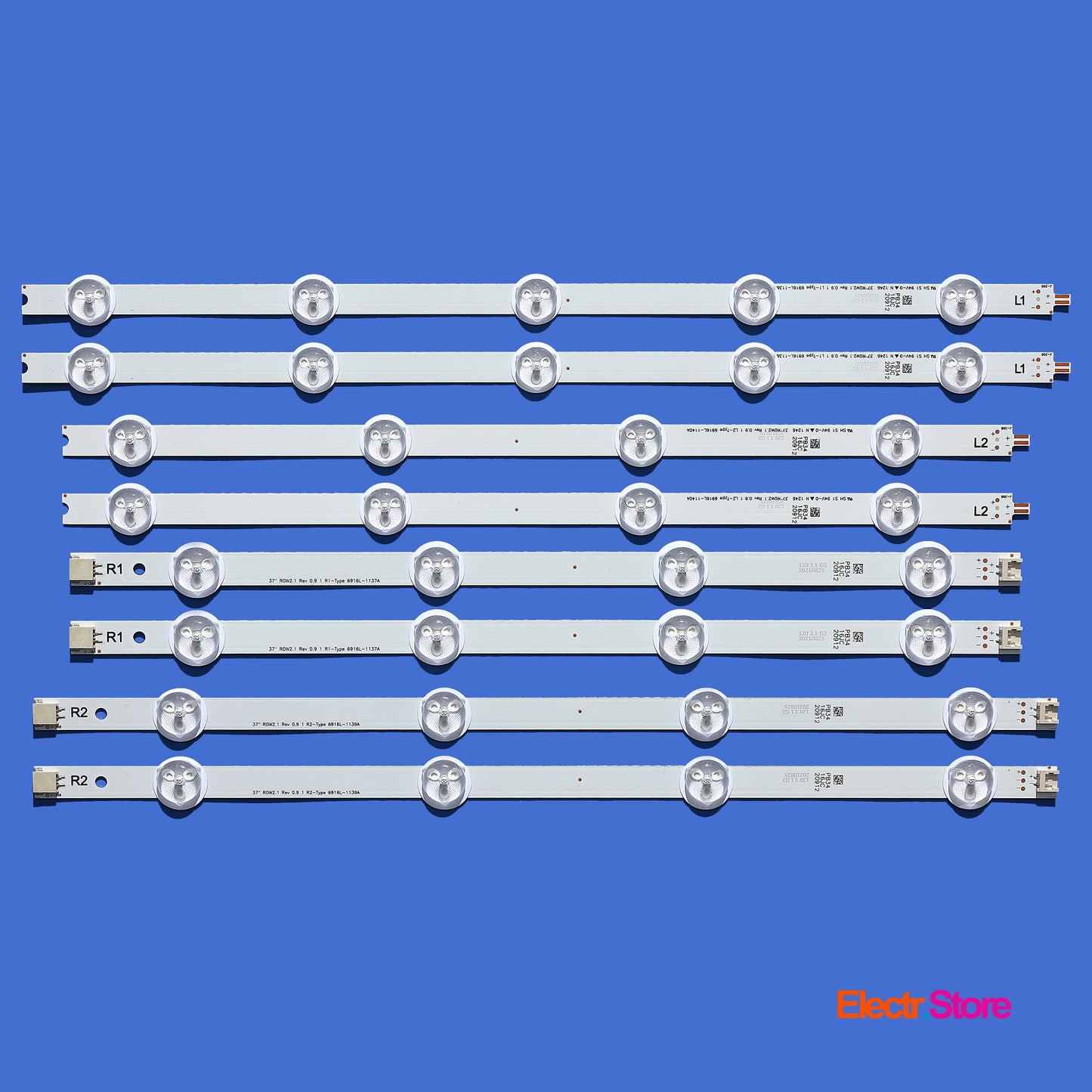 LED Backlight Strip Kits, 37"ROW2.1 Rev0.9 1, AGF78400301, 6916L-1137A, 6916L-1138A, 6916L-1139A, 6916L-1140A (8 pcs/kit), for TV 37" 37" 37"ROW2.1 6916L-1137A 6916L-1138A 6916L-1139A 6916L-1140A LED Backlights LG Electr.Store