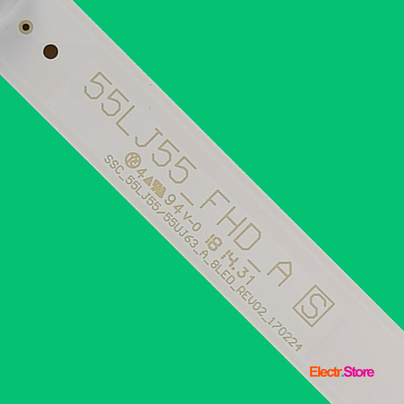 LED Backlight Strip Kits, AGF78738601, 55LJ55_FHD, 55UJ63_UHD (10 pcs/kit), for TV 55" PANEL: HC550DGG-ABSL3-211X 55" 55LJ55_FHD LED Backlights LG Electr.Store