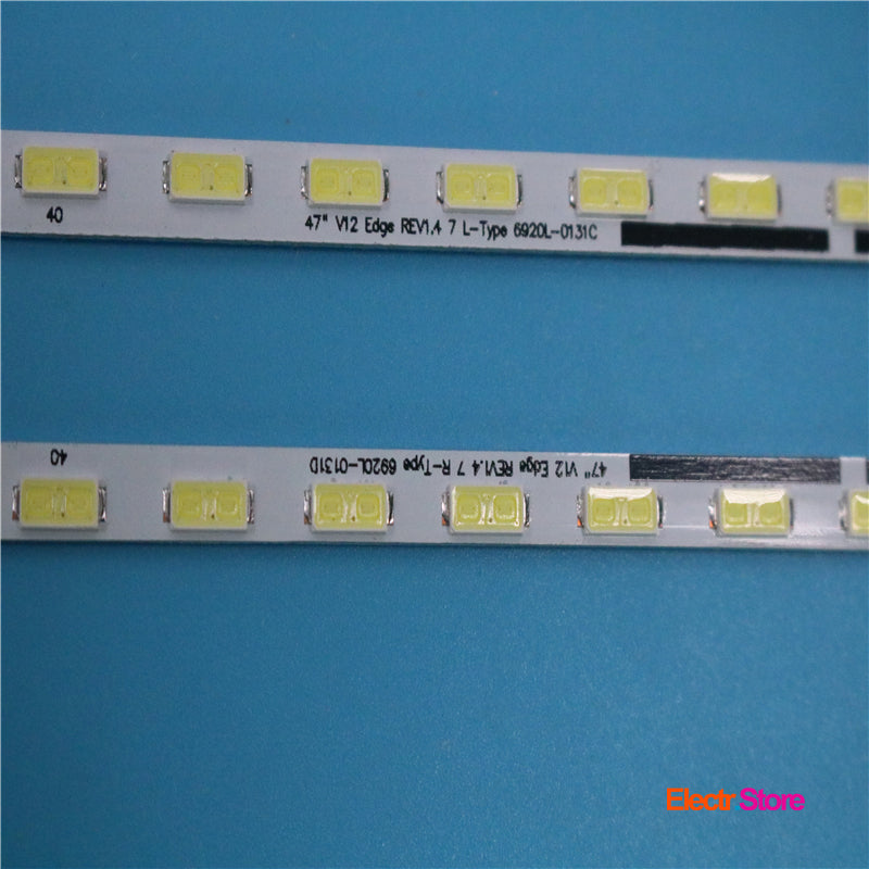 LED Backlight Strip Kits, 47" V12 EDGE, 6920L-0131C, 6920L-0131D, 6922L-0017A, 6922L-0018A, 2X48LED (2 pcs/kit), for TV 47" PANASONIC: TX-L47E5E 47" 47" V12 EDGE 6920L-0131C 6920L-0131D LED Backlights LG PANASONIC Electr.Store