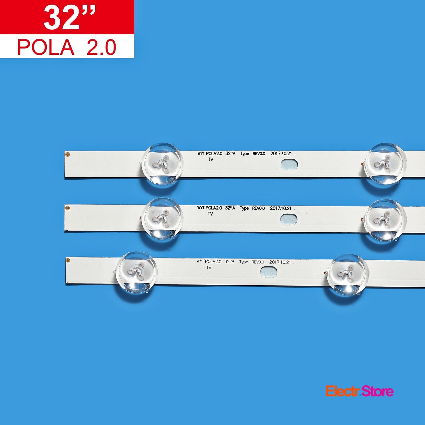 LED Backlight Strip Kits, Innotek POLA2.0 32" A/B Type, AGF78399401, 6/7/6LED (3 pcs/kit), for TV 32" LG: 32LN540B, 32LN5707, 32LN536B 32" LED Backlights LG POLA2.0 32'' Electr.Store