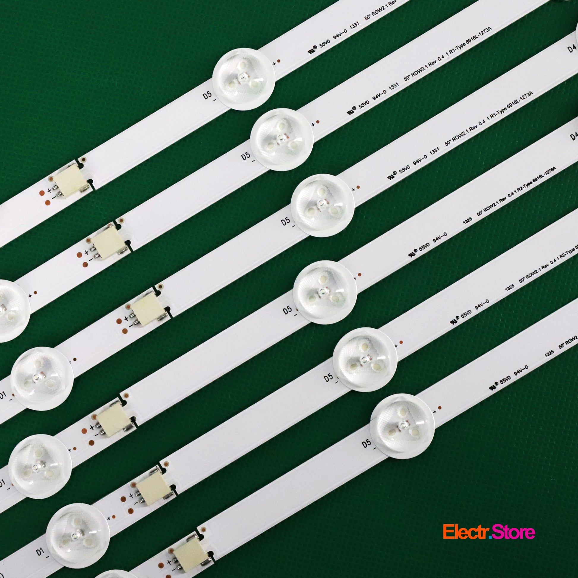 LED Backlight Strip Kits, 50"ROW2.1 Rev0.4 1 L1/L2/R1/R2-Type, AGF78401201, 6916L-1241A-1272A-1273A-1276A (12 pcs/kit), for TV 50" 50" 50"ROW2.1 6916L-1241A 6916L-1272A 6916L-1273A 6916L-1276A LED Backlights LG Electr.Store