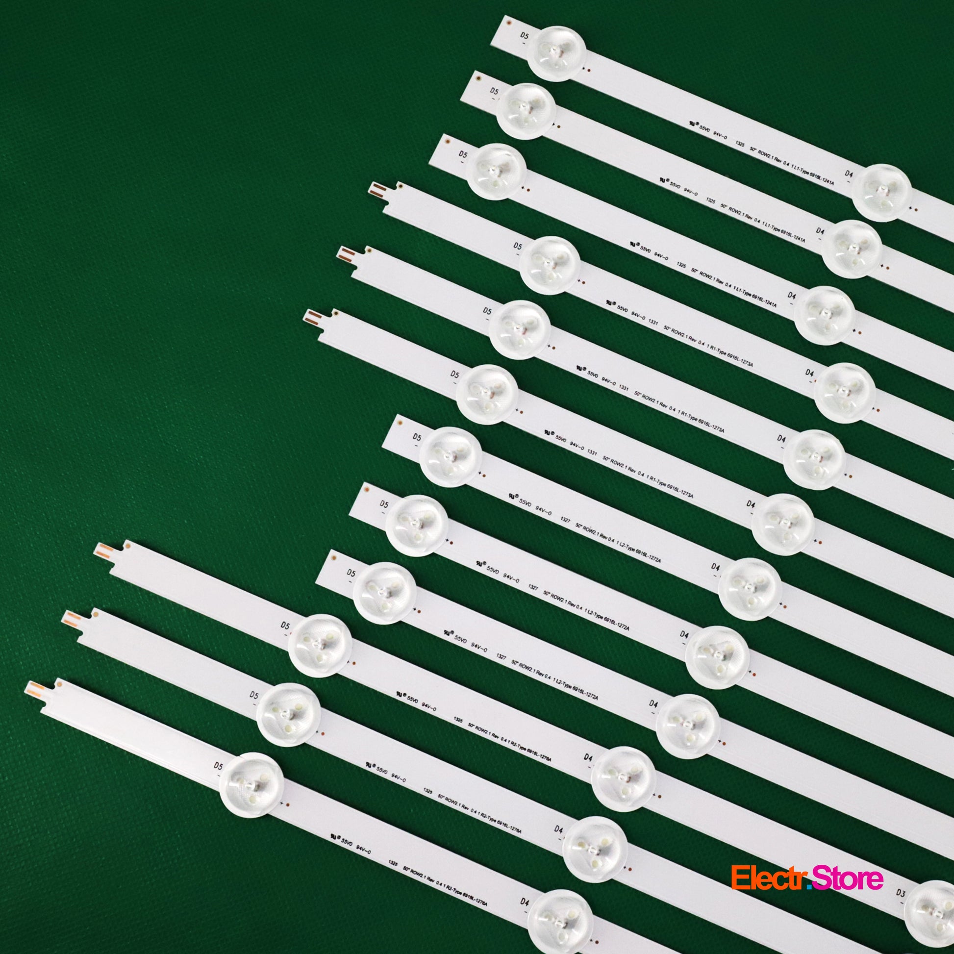 LED Backlight Strip Kits, 50"ROW2.1 Rev0.4 1 L1/L2/R1/R2-Type, AGF78401201, 6916L-1241A-1272A-1273A-1276A (12 pcs/kit), for TV 50" 50" 50"ROW2.1 6916L-1241A 6916L-1272A 6916L-1273A 6916L-1276A LED Backlights LG Electr.Store