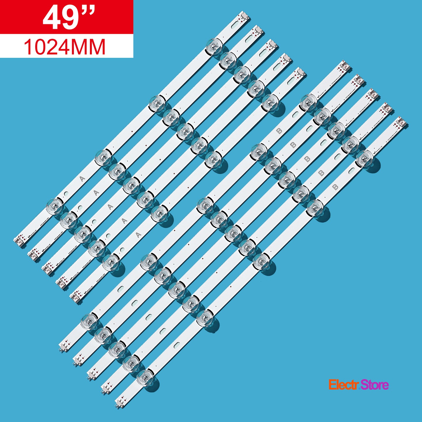 LED Backlight Strip Kits, Innotek DRT 3.0 49"_A/B-Type, AGF78402201, 6916L-1788A-1789A, 6916L-1944A-1945A (10 pcs/kit), for TV 49" 49" DRT 3.0 49" LED Backlights LG Electr.Store