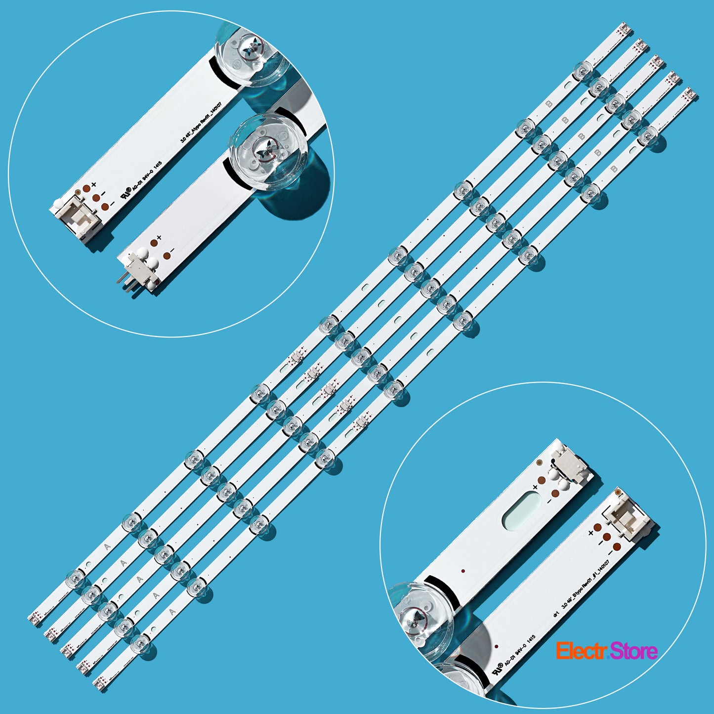 LED Backlight Strip Kits, Innotek DRT 3.0 49"_A/B-Type, AGF78402201, 6916L-1788A-1789A, 6916L-1944A-1945A (10 pcs/kit), for TV 49" 49" DRT 3.0 49" LED Backlights LG Electr.Store