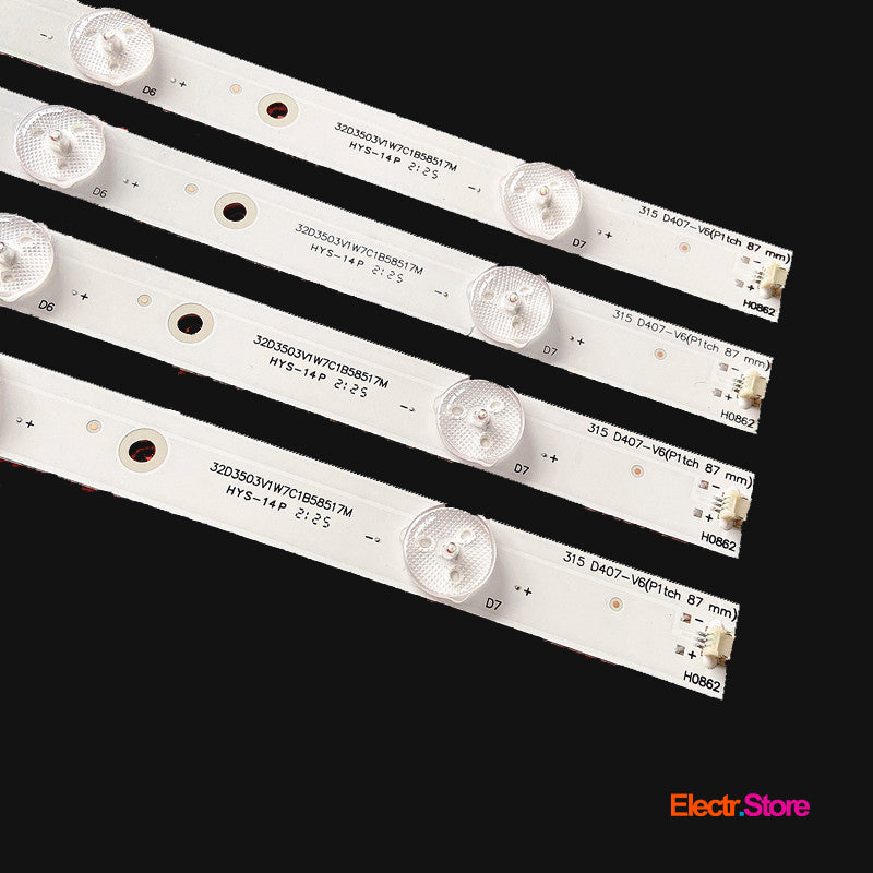 LED backlight Strip Kits, LBM320P0701-DK-1, 7LED, 3V, 585MM (4 pcs/kit), for TV 32" PANEL: TPT315B5 - XVN01 32" LBM320P0701-DK-1 LED Backlights PHILIPS Sharp Electr.Store