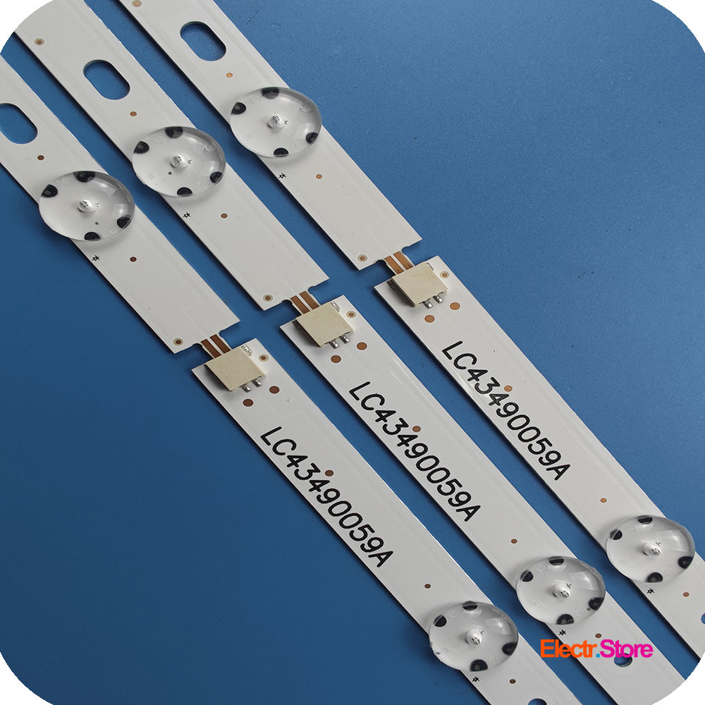 LED Backlight Strip Kits, LG Innotek 17Y 43inch_A-Type, LC43490059A (3 pcs/kit), for TV 43" PANEL: NC430DGG-AAFX, NC430DUE-AAFX, NC430DUE-ABFX, HC430DGG-SLTL3-A11X 43" Innotek 17Y 43inch LC43490059A LED Backlights LG Electr.Store