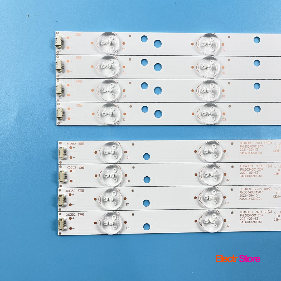 LED Backlight Strip Kits, LED40D11-ZC14-01/02, 30340011207/08 (8 pcs/kit), for TV 40" PANEL: LSC400HM06-8 40" Haier LED Backlights LED40D11-ZC14-01 LED40D11-ZC14-02 TCL Electr.Store