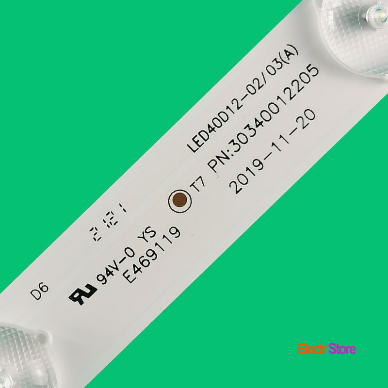 LED Backlight Strip Kits, LED40D12-02/03(A), 30340012205 (4 pcs/kit), for TV 40" 30340012205 40" Haier Kruger&Matz LED Backlights LED40D12-02/03(A) TCL Electr.Store