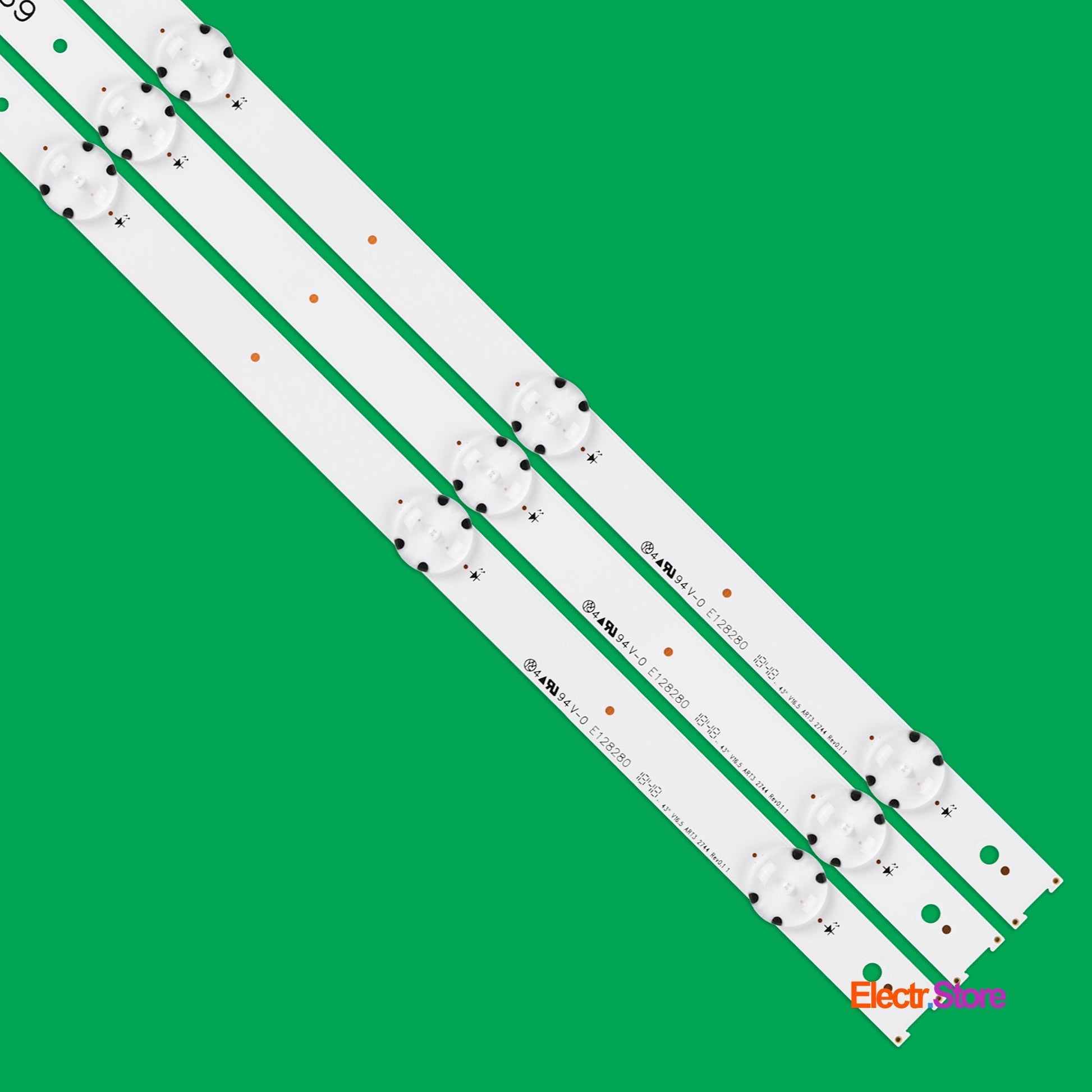 LED Backlight Strip Kits, 43" V16.5 ART3 2744 Rev0.1 1, 6916L-2744A, AGF79046801 (3 pcs/kit), for TV LG 43" LG: 43LH5100, 43LH615V, 43LH7500, 43LH604V 43" 43" V16.5 ART3 2744 Rev0.1 1 6916L-2744A LED Backlights LG Electr.Store