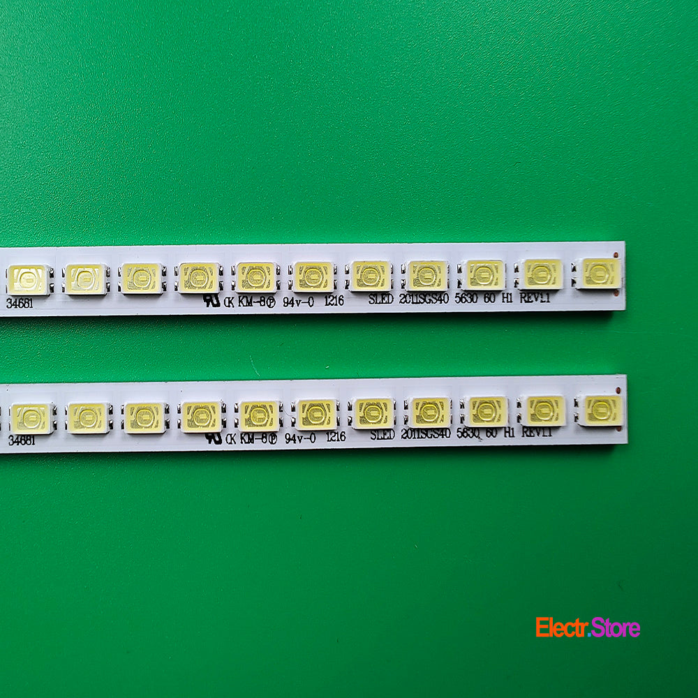 LED Backlight Strip Kits, G1GE-400SM0-R6, 2011SGS40, 2X60LED (2pcs/kit), for TV 40" Sharp: LC-40LE240E 2011SGS40 5630 60 H1 REV1.1 40" HANNSPREE LED Backlights Sharp TCL Toshiba Electr.Store