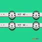 LED Backlight Strip Kits, 43" V17 ART3 2867, V17 43, 6916L-2867A, 6916L-2867B, AGF78666701 (4 pcs/kit), for TV 43" LG: 43LJ622V, 43LJ610V, 43LV340C, 43UJ6525 43" 43" V17 ART3 LED Backlights LG V17 43 V1743 Electr.Store